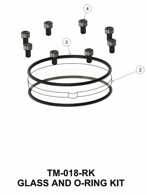 M8 Glass Cam Cover Repair Kit | TM-018-RK